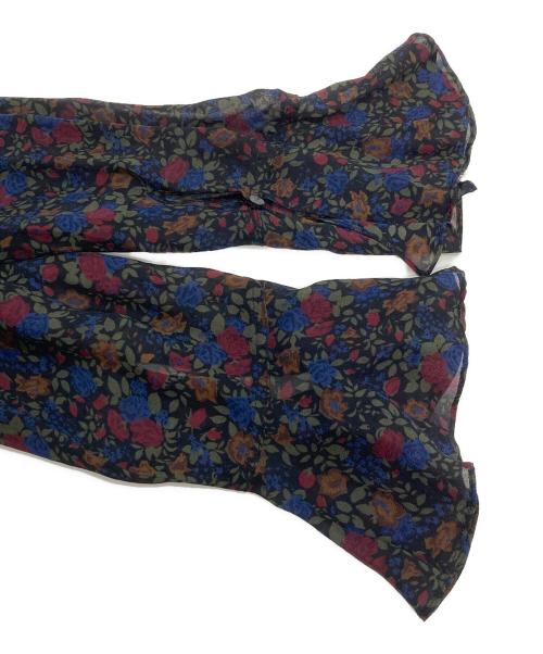 POLO RALPH LAUREN（ポロ・ラルフローレン）POLO RALPH LAUREN (ポロ・ラルフローレン) 花柄カシュクールワンピース ブラック サイズ:2の古着・服飾アイテム