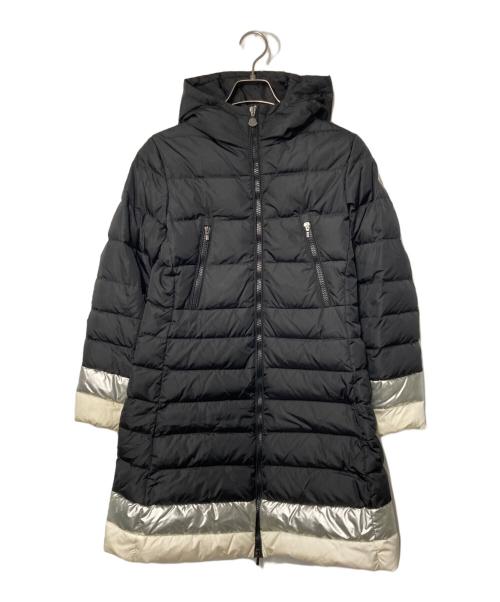 MONCLER（モンクレール）MONCLER (モンクレール) YSALINE フーデッドダウンコート ブラック×シルバー×アイボリー サイズ:表記なし(下記採寸参照)の古着・服飾アイテム