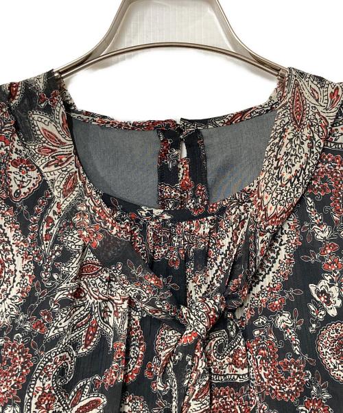 Leilian（レリアン）Leilian (レリアン) シアーペイズリー柄ボウタイブラウス ブラック サイズ:13の古着・服飾アイテム