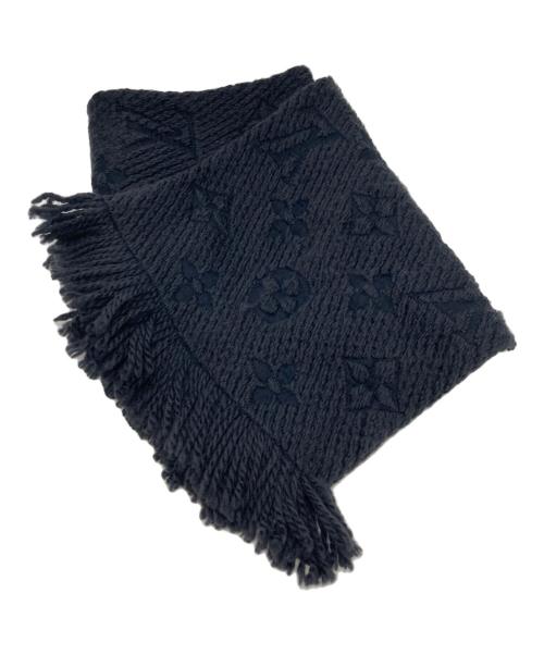 LOUIS VUITTON（ルイ ヴィトン）LOUIS VUITTON (ルイ ヴィトン) エシャルプ ロゴマニア マフラー ブラックの古着・服飾アイテム