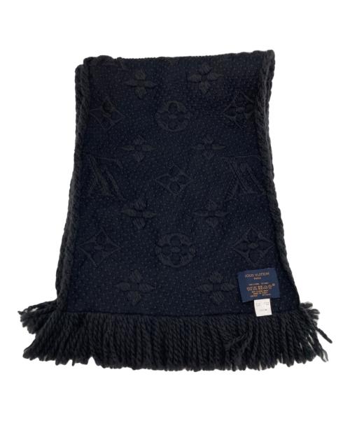 LOUIS VUITTON（ルイ ヴィトン）LOUIS VUITTON (ルイ ヴィトン) エシャルプ ロゴマニア マフラー ブラックの古着・服飾アイテム