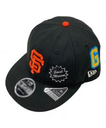 New Era×SAINT MICHAEL（ニューエラ×セントマイケル）の古着「25SS 6パネルキャップ」｜ブラック