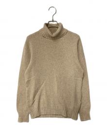 Drumohr（ドルモア）の古着「カシミヤ混タートルネックニット」｜ベージュ