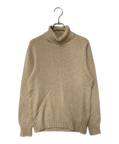 Drumohr（ドルモア）Drumohr (ドルモア) カシミヤ混タートルネックニット ベージュ サイズ:46の古着・服飾アイテム