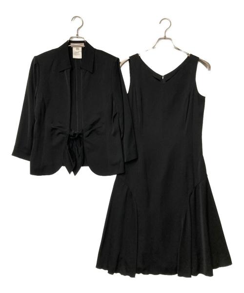 GIVENCHY（ジバンシィ）GIVENCHY (ジバンシィ) ジャケットセットワンピース ブラック サイズ:40の古着・服飾アイテム