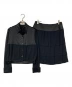 GIVENCHYジバンシィ）の古着「プリーツブラウススカート セットアップ」｜ブラック