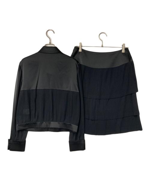 GIVENCHY（ジバンシィ）GIVENCHY (ジバンシィ) プリーツブラウススカート セットアップ ブラック サイズ:38の古着・服飾アイテム