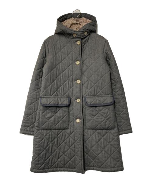 MACKINTOSH（マッキントッシュ）MACKINTOSH (マッキントッシュ) ボアフーデッド キルティングコート グレー サイズ:36の古着・服飾アイテム