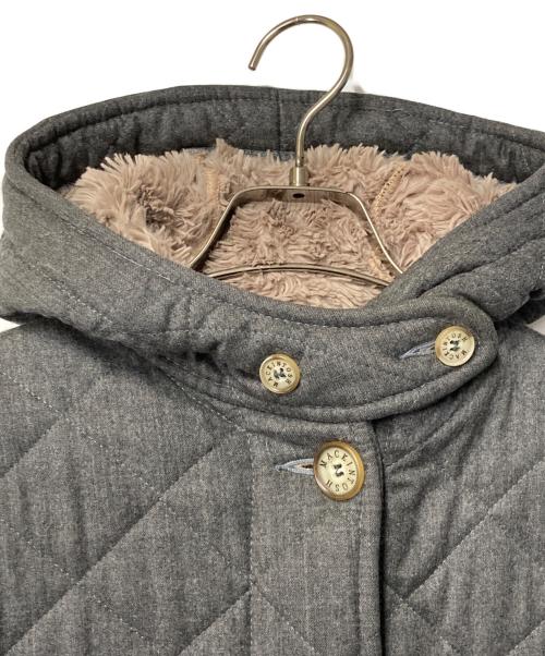 MACKINTOSH（マッキントッシュ）MACKINTOSH (マッキントッシュ) ボアフーデッド キルティングコート グレー サイズ:36の古着・服飾アイテム