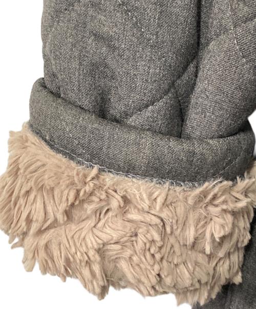 MACKINTOSH（マッキントッシュ）MACKINTOSH (マッキントッシュ) ボアフーデッド キルティングコート グレー サイズ:36の古着・服飾アイテム