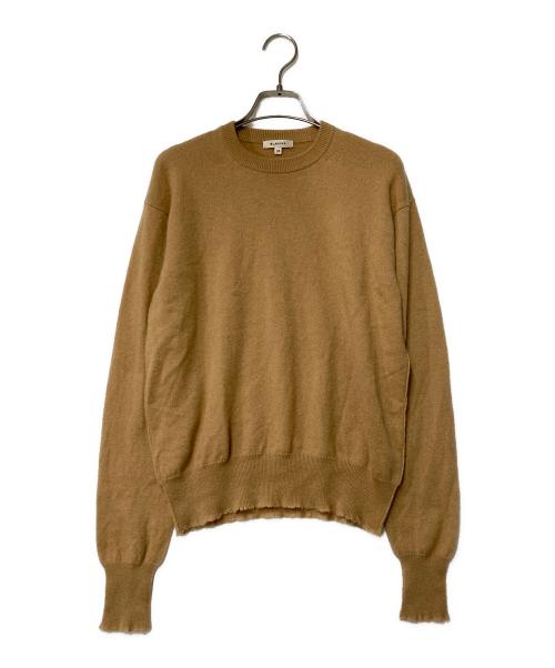 BLAMINK（ブラミンク）BLAMINK (ブラミンク) カシミヤ クルーネックニット キャメル サイズ:36の古着・服飾アイテム