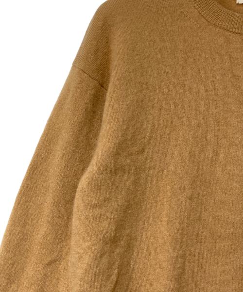 BLAMINK（ブラミンク）BLAMINK (ブラミンク) カシミヤ クルーネックニット キャメル サイズ:36の古着・服飾アイテム