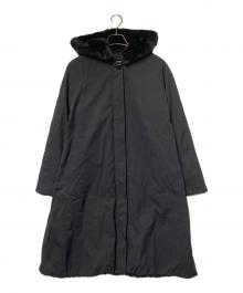 YONFA（ヨンファ）の古着「パデットファーコート」｜ブラック