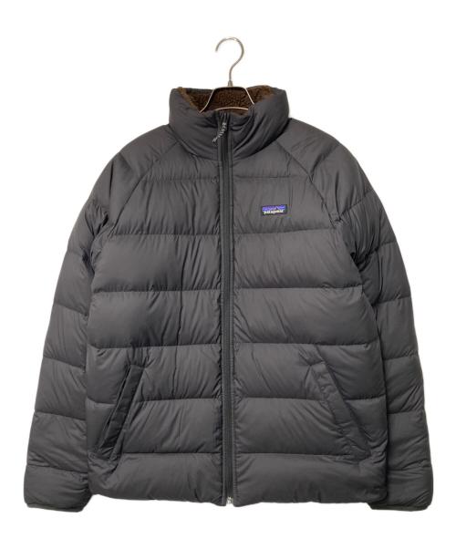 Patagonia（パタゴニア）Patagonia (パタゴニア) M's Reversible Silent Down Jkt ブラウン×グレー サイズ:Mの古着・服飾アイテム