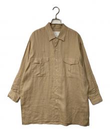 ticca（ティッカ）の古着「リネンシャツワンピース」｜ベージュ