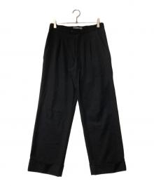 yohji yamamoto+noir（ヨウジヤマモトプリュスノアール）の古着「ウールタックパンツ」｜ブラック