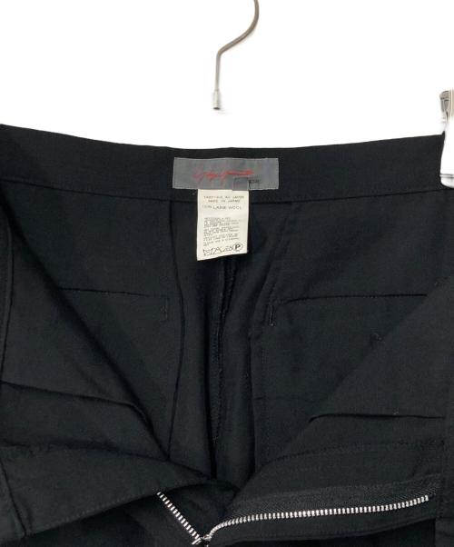yohji yamamoto+noir（ヨウジヤマモトプリュスノアール）yohji yamamoto+noir (ヨウジヤマモトプリュスノアール) ウールタックパンツ ブラック サイズ:2の古着・服飾アイテム