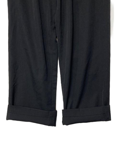 yohji yamamoto+noir（ヨウジヤマモトプリュスノアール）yohji yamamoto+noir (ヨウジヤマモトプリュスノアール) ウールタックパンツ ブラック サイズ:2の古着・服飾アイテム