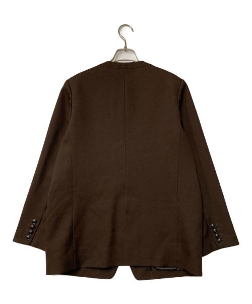 Spick and Span（スピックアンドスパン）Spick and Span (スピックアンドスパン) ウールライクノーカラールーズジャケット ブラウン サイズ:38の古着・服飾アイテム