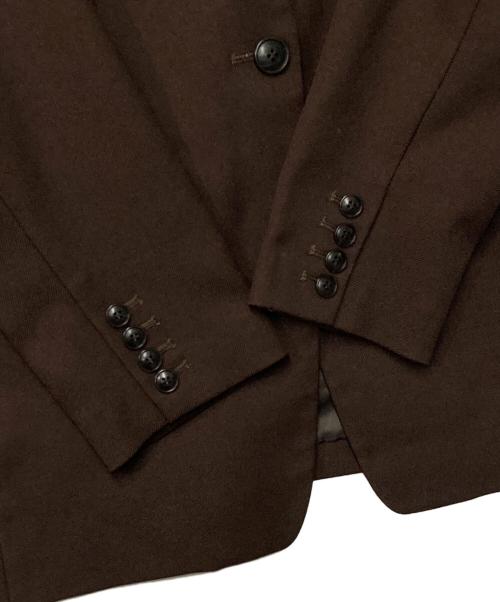 Spick and Span（スピックアンドスパン）Spick and Span (スピックアンドスパン) ウールライクノーカラールーズジャケット ブラウン サイズ:38の古着・服飾アイテム