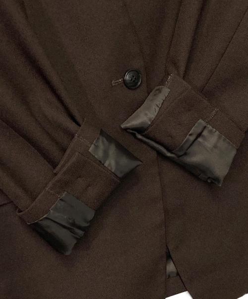 Spick and Span（スピックアンドスパン）Spick and Span (スピックアンドスパン) ウールライクノーカラールーズジャケット ブラウン サイズ:38の古着・服飾アイテム