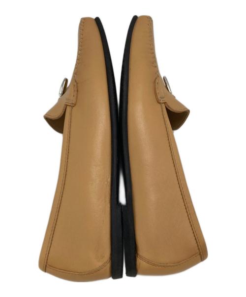 Salvatore Ferragamo（サルヴァトーレ フェラガモ）Salvatore Ferragamo (サルヴァトーレ フェラガモ) キャメルレザーローファ ベージュ サイズ:5の古着・服飾アイテム