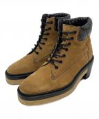 PIERRE HARDYピエールアルディ）の古着「レースアップワークブーツ」｜ブラウン