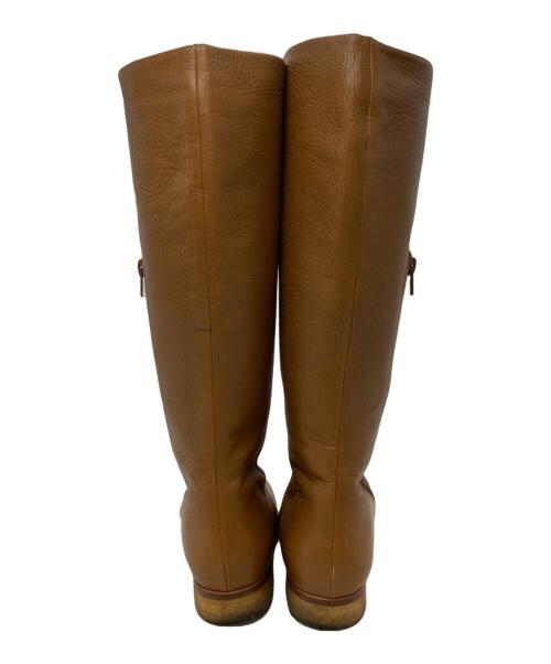 BOTTEGA VENETA（ボッテガベネタ）BOTTEGA VENETA (ボッテガベネタ) サイドジップロングブーツ ブラウン サイズ:7の古着・服飾アイテム