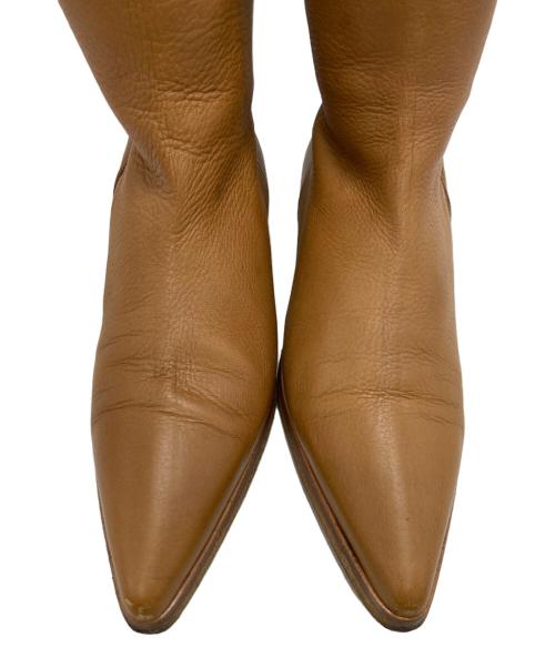 BOTTEGA VENETA（ボッテガベネタ）BOTTEGA VENETA (ボッテガベネタ) サイドジップロングブーツ ブラウン サイズ:7の古着・服飾アイテム