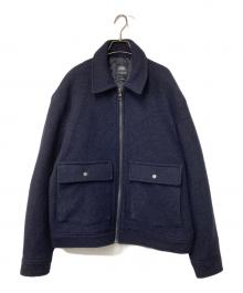 ZARA（ザラ）の古着「ウールジップブルゾン」｜ネイビー