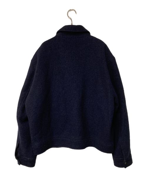 ZARA（ザラ）ZARA (ザラ) ウールジップブルゾン ネイビー サイズ:XLの古着・服飾アイテム