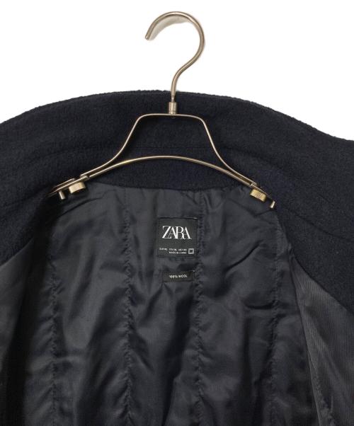 ZARA（ザラ）ZARA (ザラ) ウールジップブルゾン ネイビー サイズ:XLの古着・服飾アイテム