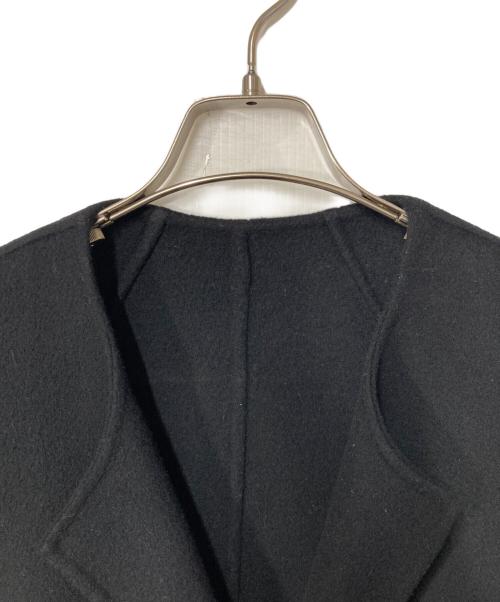 MUSE de Deuxieme Classe（ミューズ ドゥーズィエム クラス）MUSE de Deuxieme Classe (ミューズ ドゥーズィエム クラス) victorianリバーロングノーカラーコート ネイビー サイズ:36の古着・服飾アイテム