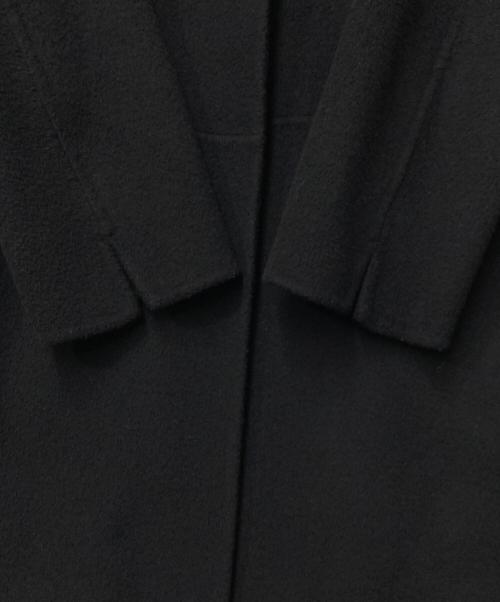 MUSE de Deuxieme Classe（ミューズ ドゥーズィエム クラス）MUSE de Deuxieme Classe (ミューズ ドゥーズィエム クラス) victorianリバーロングノーカラーコート ネイビー サイズ:36の古着・服飾アイテム