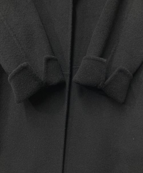 MUSE de Deuxieme Classe（ミューズ ドゥーズィエム クラス）MUSE de Deuxieme Classe (ミューズ ドゥーズィエム クラス) victorianリバーロングノーカラーコート ネイビー サイズ:36の古着・服飾アイテム