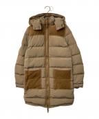 Ron Hermanロンハーマン）の古着「スウェードコンビフーデッドダウンコート」｜ブラウン