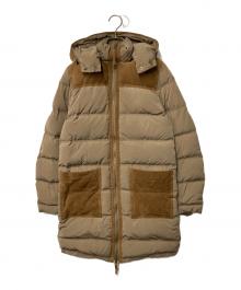 Ron Herman（ロンハーマン）の古着「スウェードコンビフーデッドダウンコート」｜ブラウン