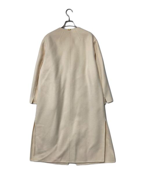 MUSE de Deuxieme Classe（ミューズ ドゥーズィエム クラス）MUSE de Deuxieme Classe (ミューズ ドゥーズィエム クラス) victorianリバーロングノーカラーコート ベージュ サイズ:36の古着・服飾アイテム