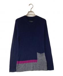 plyy by RAGNE KIKAS（プライ バイ ラグネ キカス）の古着「リネン混ニット」｜ネイビー