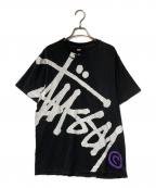 stussyステューシー）の古着「BIG BASIC PIGMENT DYED TEE」｜ブラック