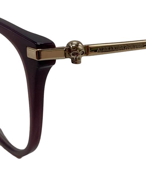 ALEXANDER McQUEEN（アレキサンダーマックイーン）ALEXANDER McQUEEN (アレキサンダーマックイーン) 眼鏡 パープル サイズ:52□17-145の古着・服飾アイテム