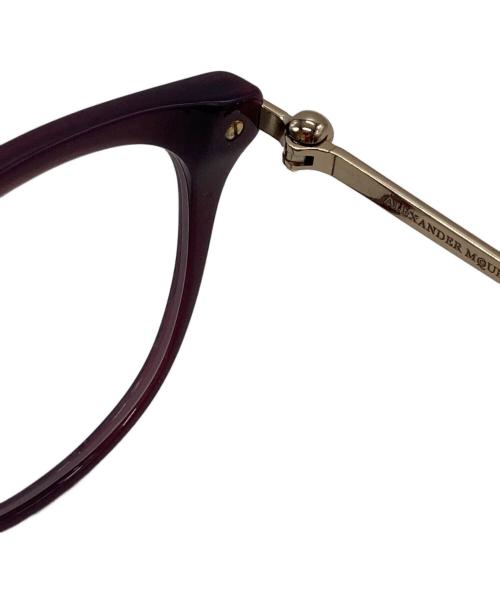 ALEXANDER McQUEEN（アレキサンダーマックイーン）ALEXANDER McQUEEN (アレキサンダーマックイーン) 眼鏡 パープル サイズ:52□17-145の古着・服飾アイテム