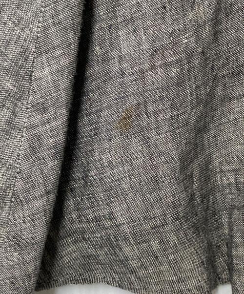 yohji yamamoto+noir（ヨウジヤマモトプリュスノアール）yohji yamamoto+Noir (ヨウジヤマモトプリュスノアール) リネンラップデザインスカート グレー サイズ:SIZE1の古着・服飾アイテム