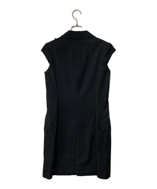 yohji yamamoto+noir（ヨウジヤマモトプリュスノアール）yohji yamamoto+noir (ヨウジヤマモトプリュスノアール) ウールロングジレ ブラック サイズ:1の古着・服飾アイテム