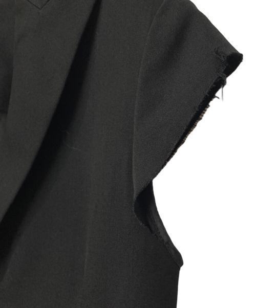 yohji yamamoto+noir（ヨウジヤマモトプリュスノアール）yohji yamamoto+noir (ヨウジヤマモトプリュスノアール) ウールロングジレ ブラック サイズ:1の古着・服飾アイテム