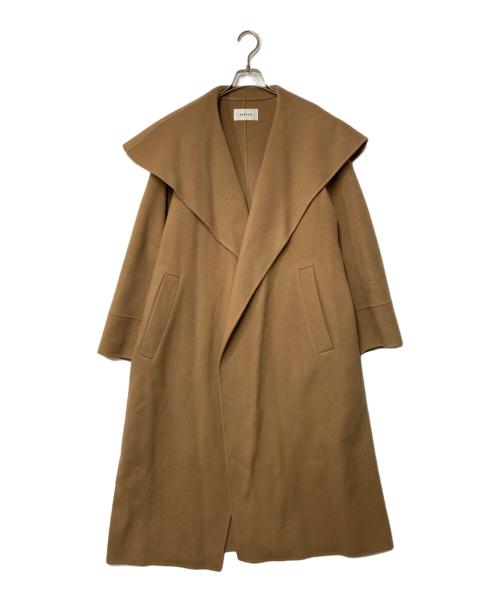 FRAY ID（フレイ アイディー）FRAY ID (フレイ アイディー) ビッグカラーリバーロングコート ブラウン サイズ:SIZE1の古着・服飾アイテム