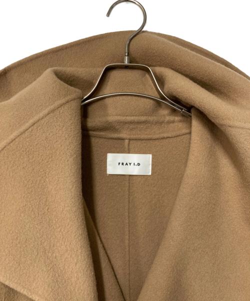 FRAY ID（フレイ アイディー）FRAY ID (フレイ アイディー) ビッグカラーリバーロングコート ブラウン サイズ:SIZE1の古着・服飾アイテム
