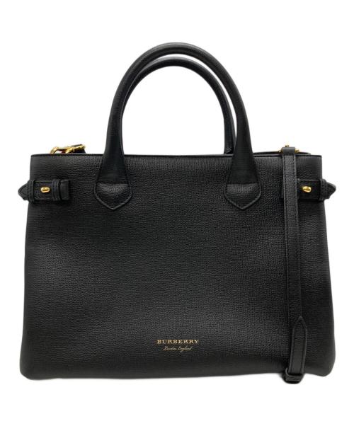 BURBERRY（バーバリー）BURBERRY (バーバリー) Banner Midium 2WAYバッグ ブラックの古着・服飾アイテム