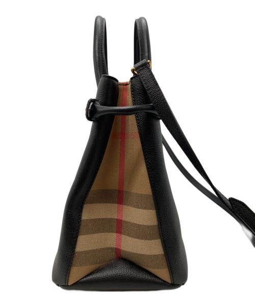BURBERRY（バーバリー）BURBERRY (バーバリー) Banner Midium 2WAYバッグ ブラックの古着・服飾アイテム