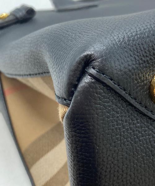 BURBERRY（バーバリー）BURBERRY (バーバリー) Banner Midium 2WAYバッグ ブラックの古着・服飾アイテム